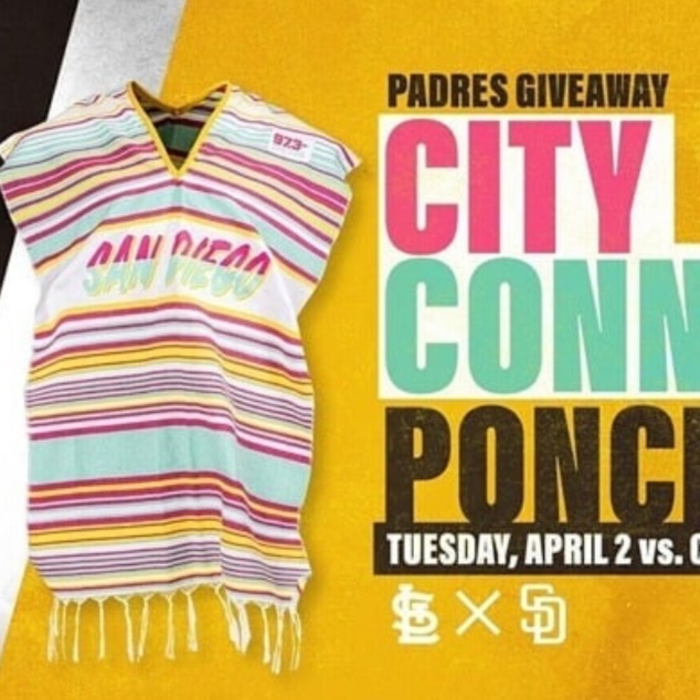 2 Padres City Connect Ponchos